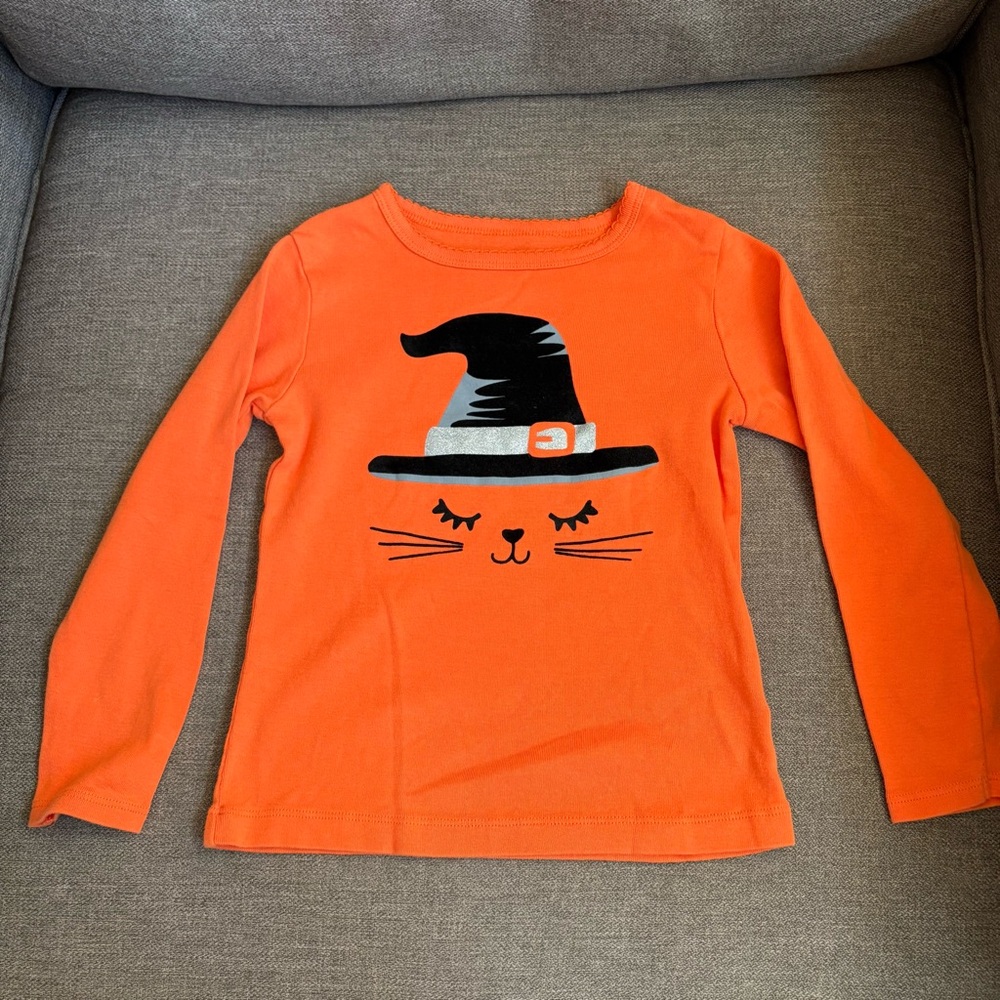 Carter’s Vibrant Orange Girls HalloweenTee. Size 10/12. INV25/494